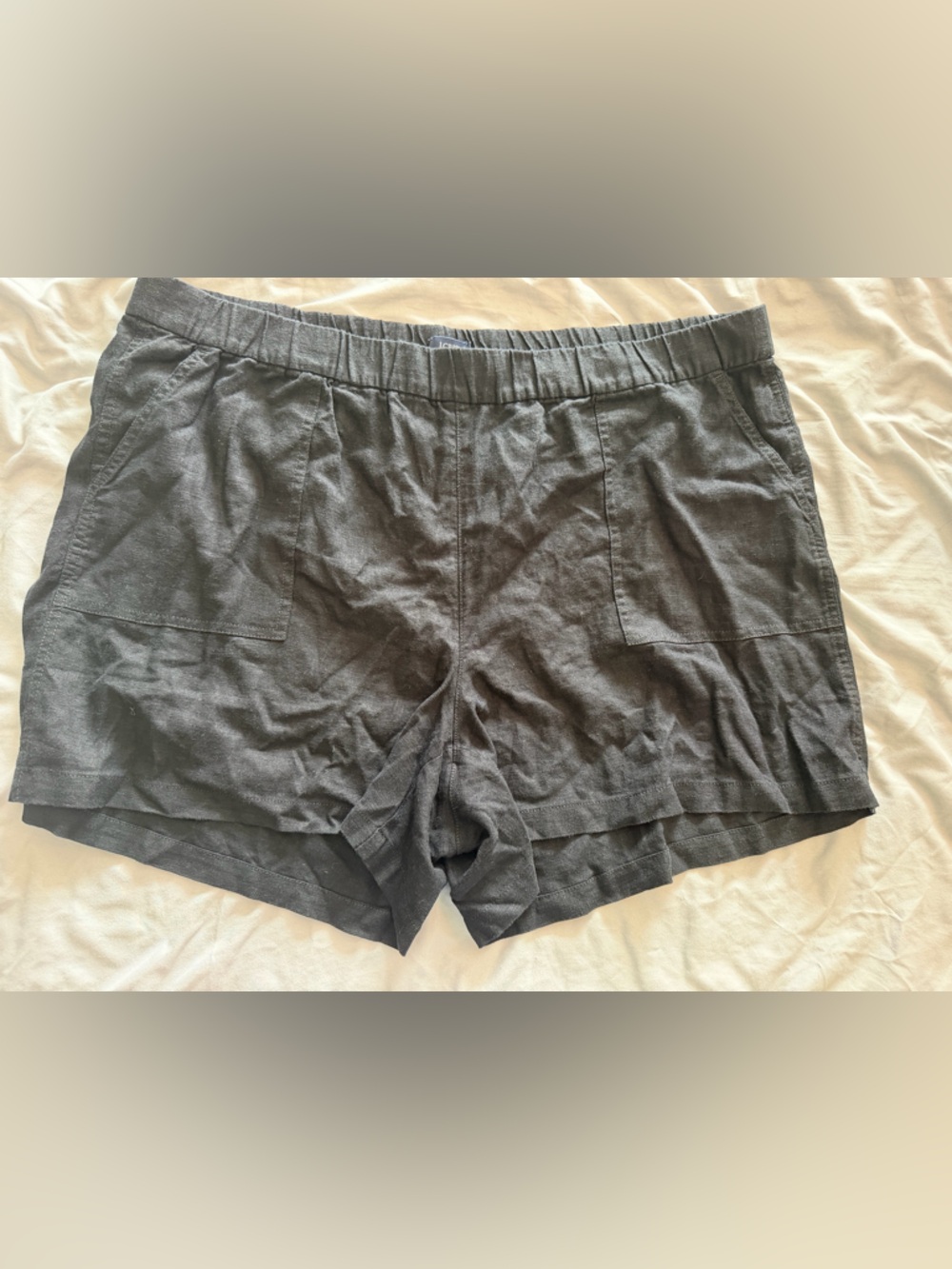 J. Crew Black Linen Shorts